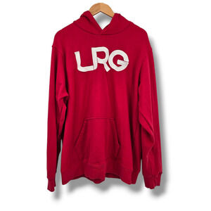 LRG Lifted Research Group Men's Regular Fit Logo Hoodie Red Size‎ 3XL